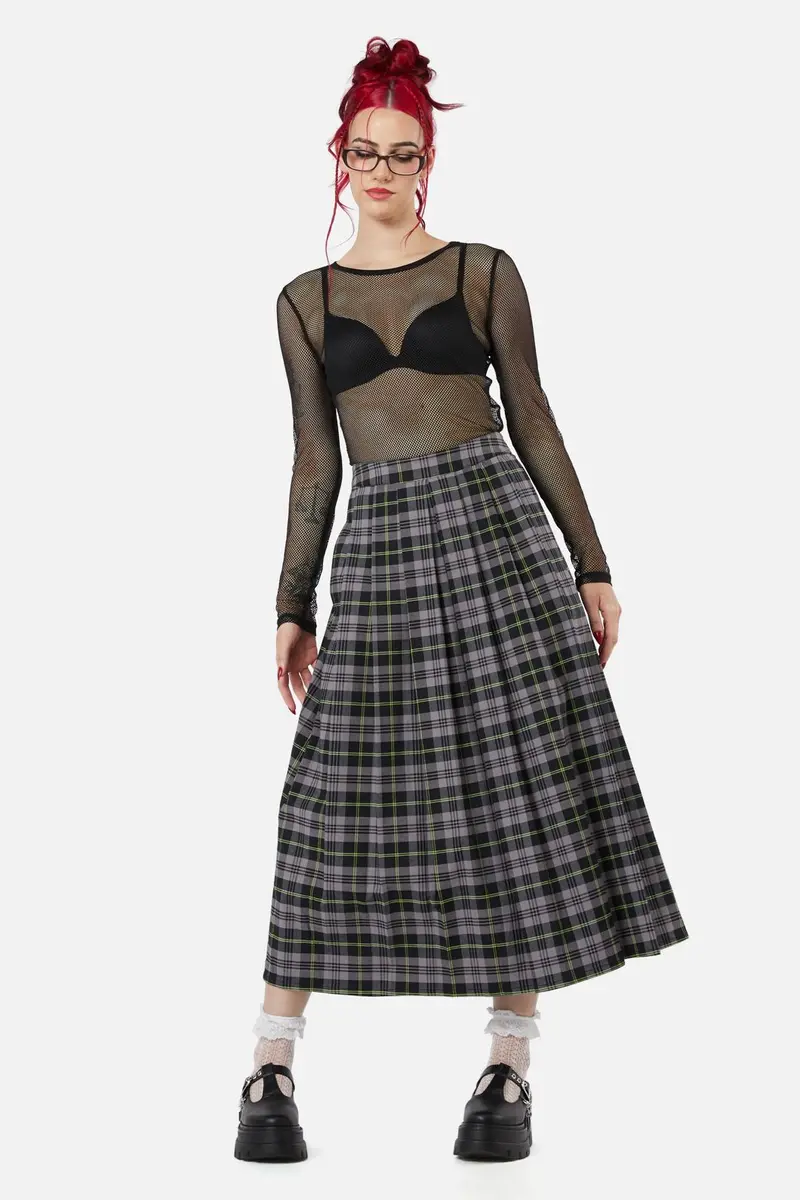 Encounter Tartan Midi Skirt 1