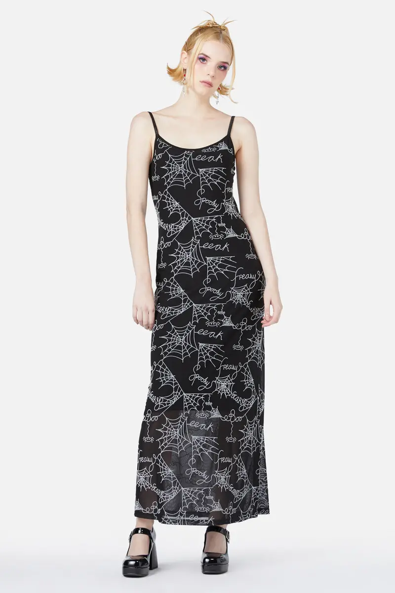 Entangled Flocked Mesh Dress 1