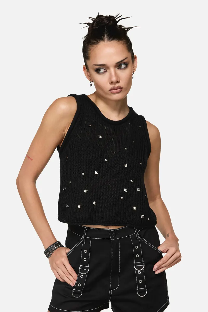 Envy Stud Punk Knit Vest 1