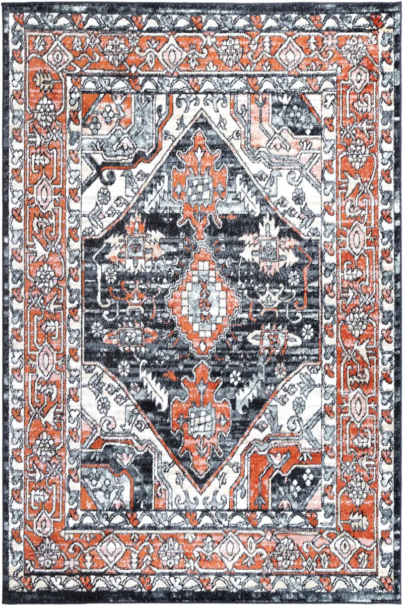 Estate Leoplda Traditional Black Rug 1