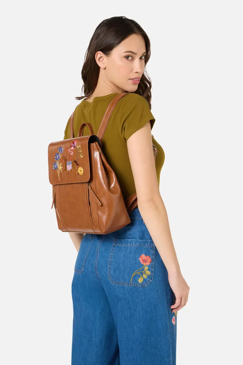 Fancy Horse Embroidery Backpack 1