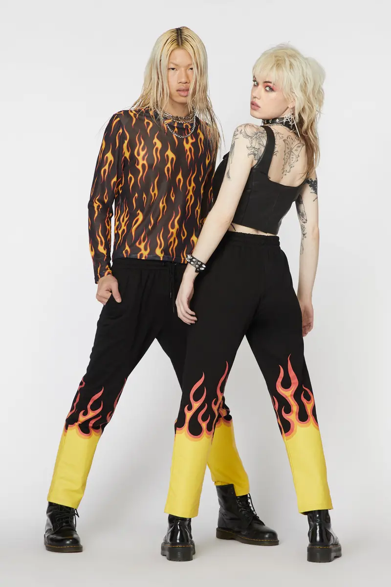 Flame Border Track Pant 1