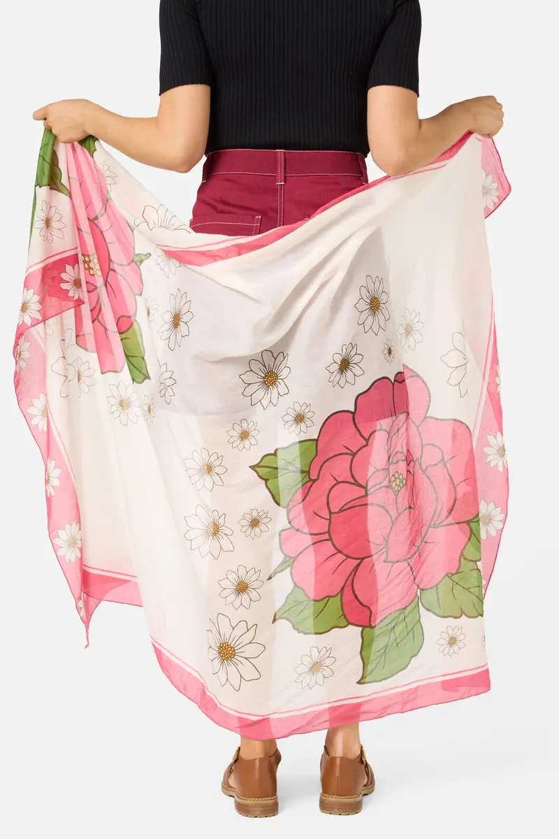 Floral Fields Cotton Sarong 1
