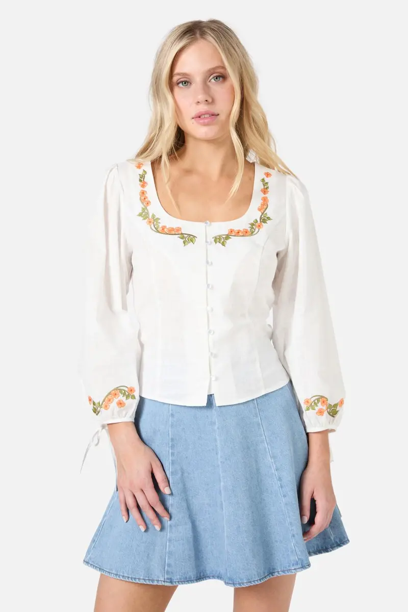 Flower Child Embroidered Top 1