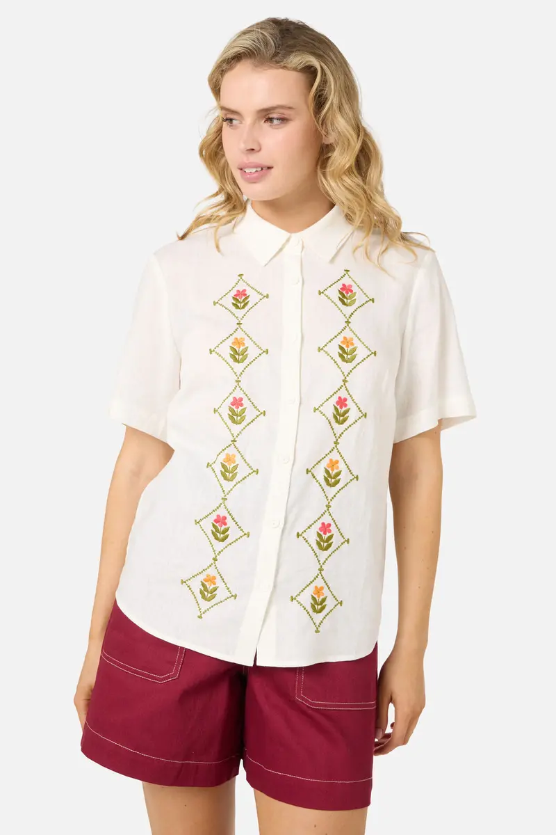 Flower Girl Embroidered Shirt 1