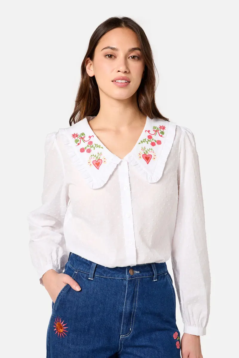 Folk Art Embroidered Blouse 1