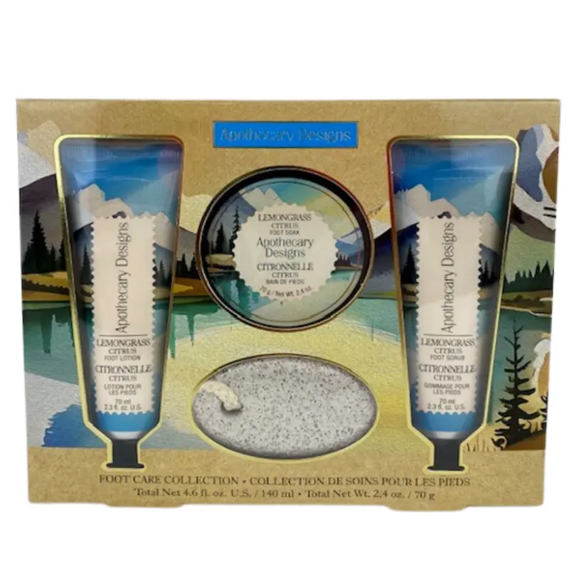Foot Care Collection, Lemon Grass Citrus, 4Pcs Set 1