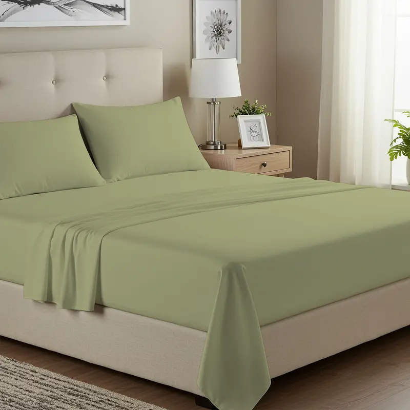 Formr Cotton Percale Sheet Set, Sage 1