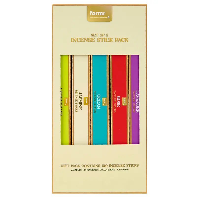 Formr Set Of 5 Incense Stick Pack, 100 Sticks 1