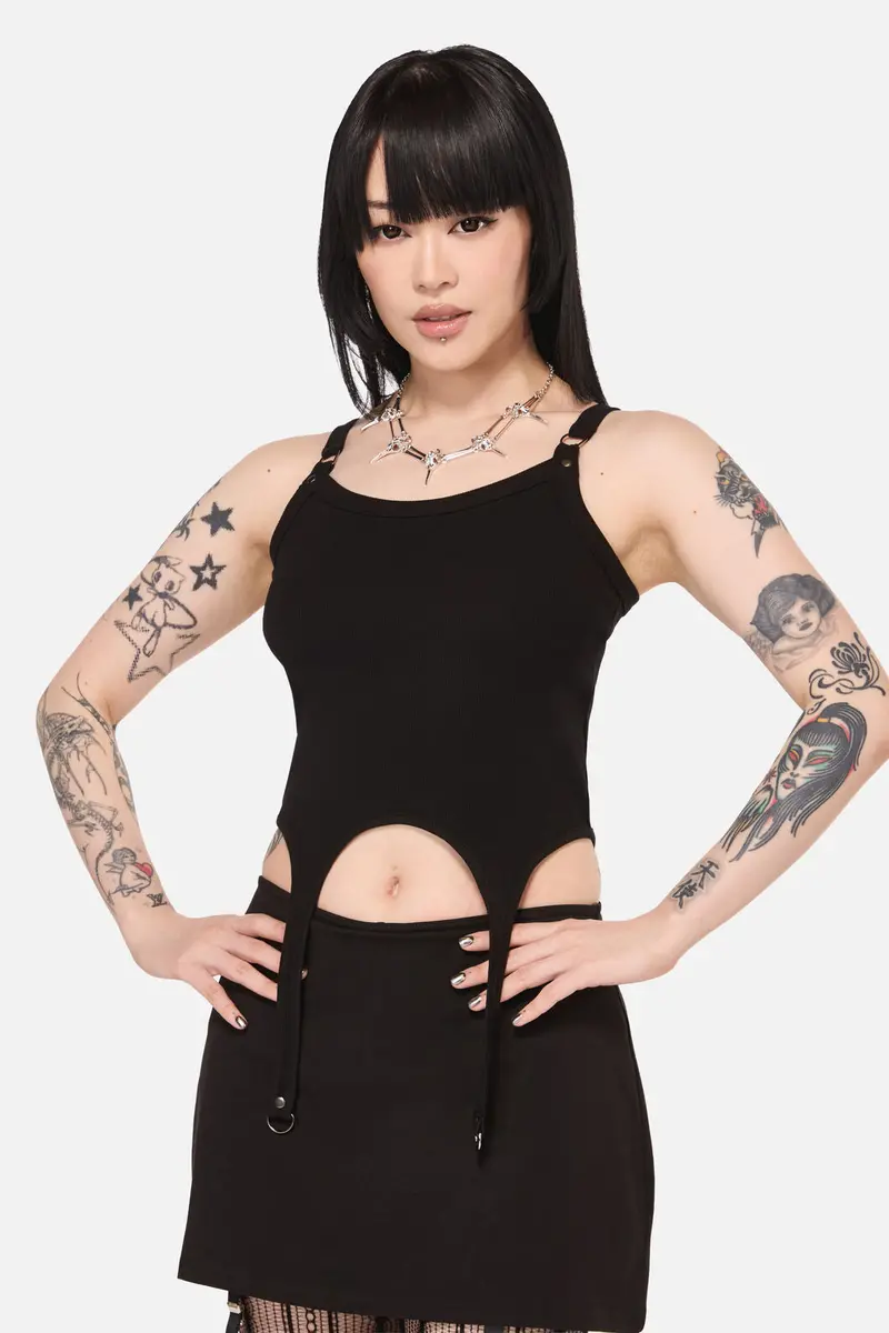 Framed D-Ring Goth Tank Top 1