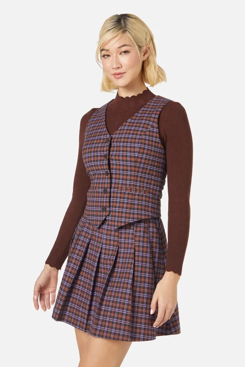 Frances Check Vest 1