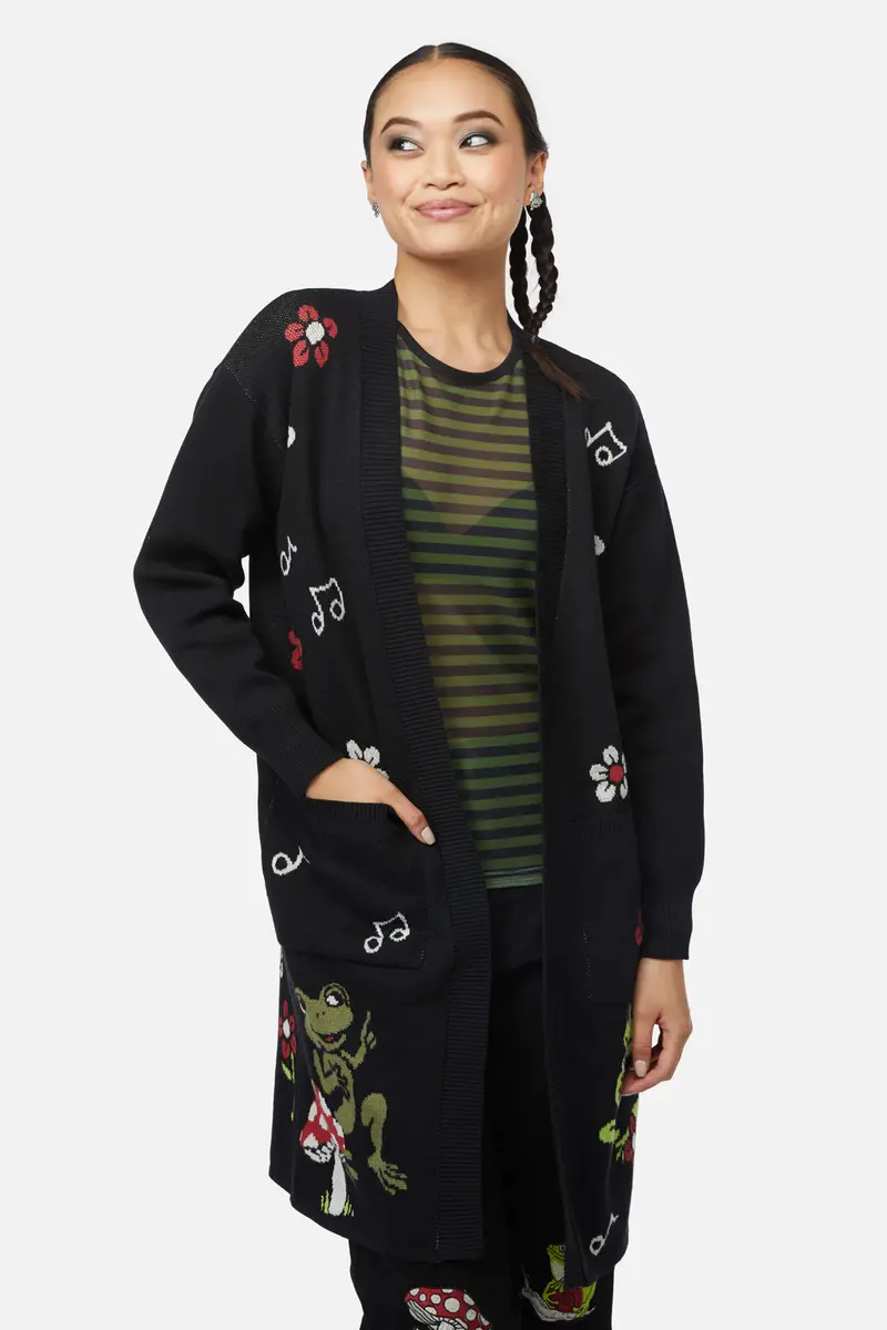 Froggy Picnic Cardigan 1