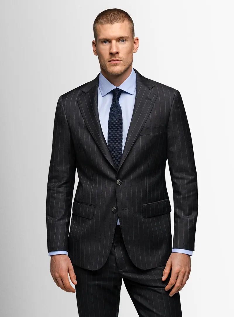 Gabriel Pinstripe Charcoal Grey Suit 1
