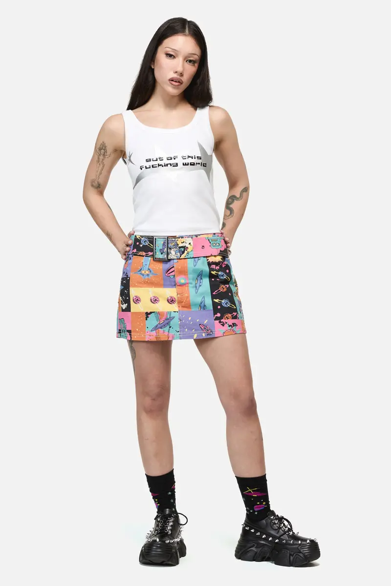 Galactic Print Micro Skort 1