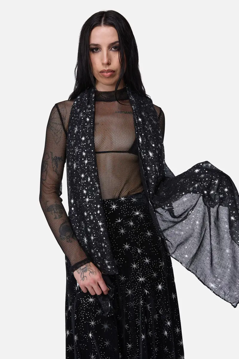 Galaxy Metallic Printed Scarf 1