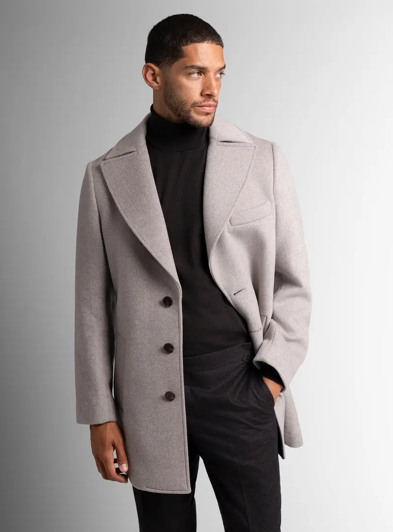 Gallio Wool Pile Oat Beige Coat 1