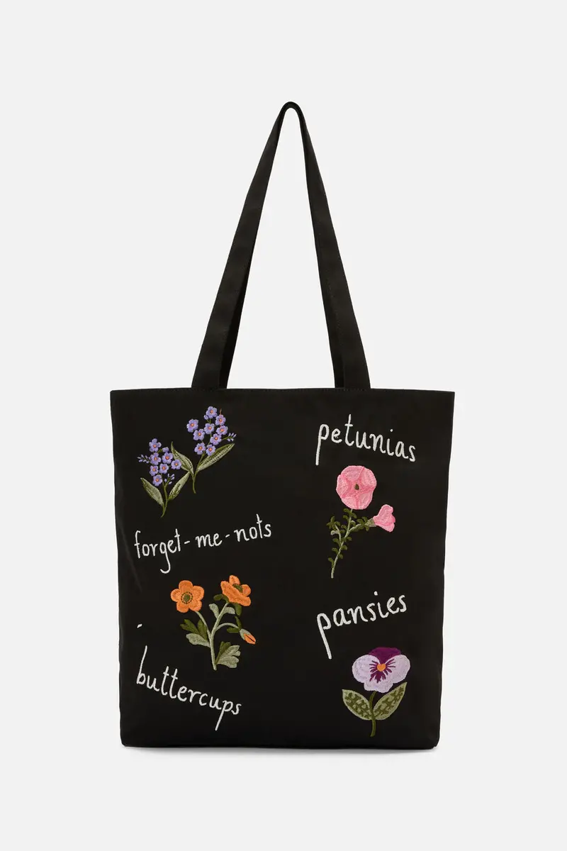 Garden Embroidery Tote 1