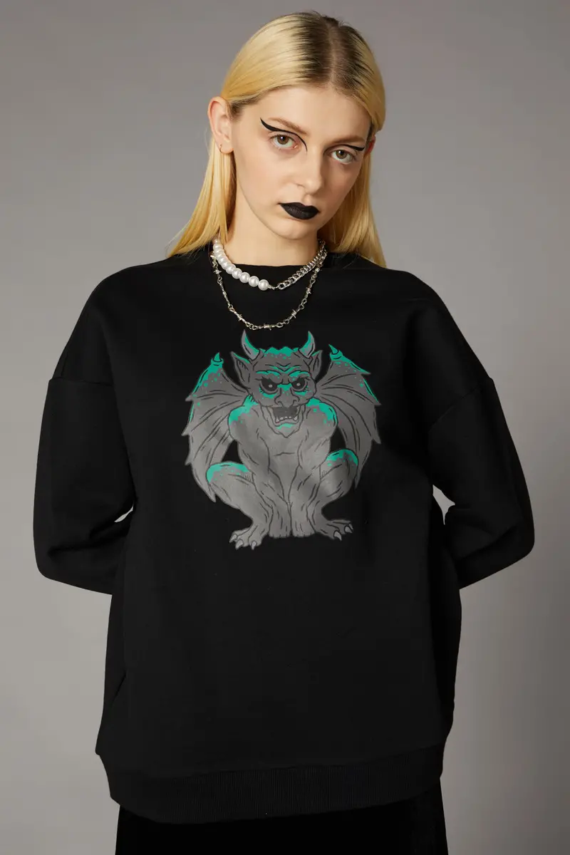 Gargoyle Print Sweater 1