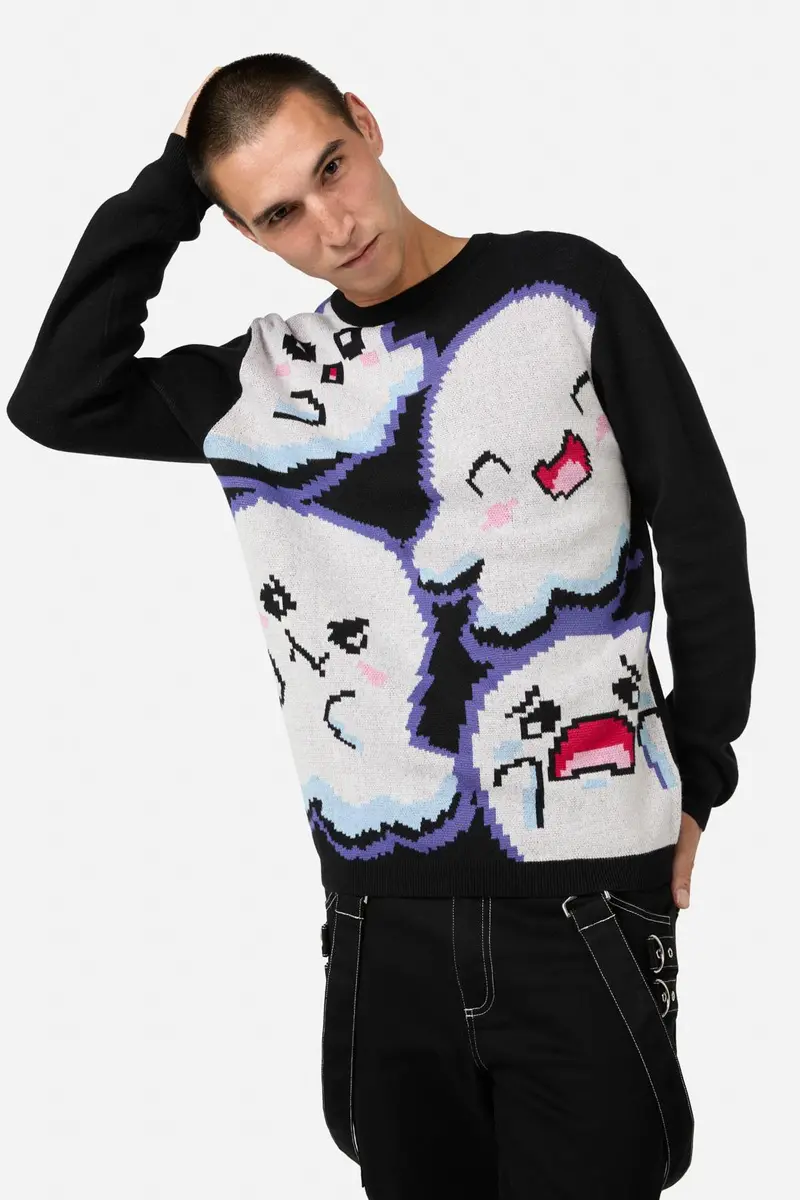 Ghost Emoji Knit 1