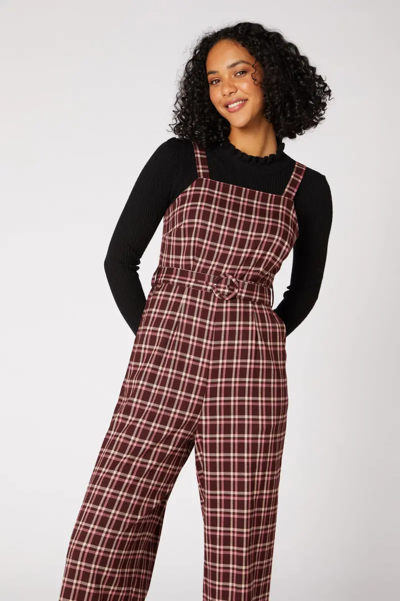 Gina Check Jumpsuit 1