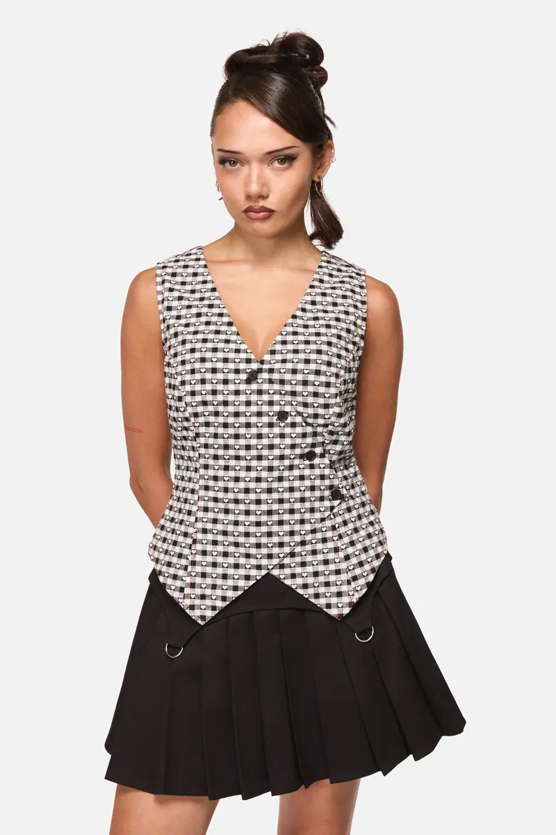 Glass Heart Asymmetrical Vest 1