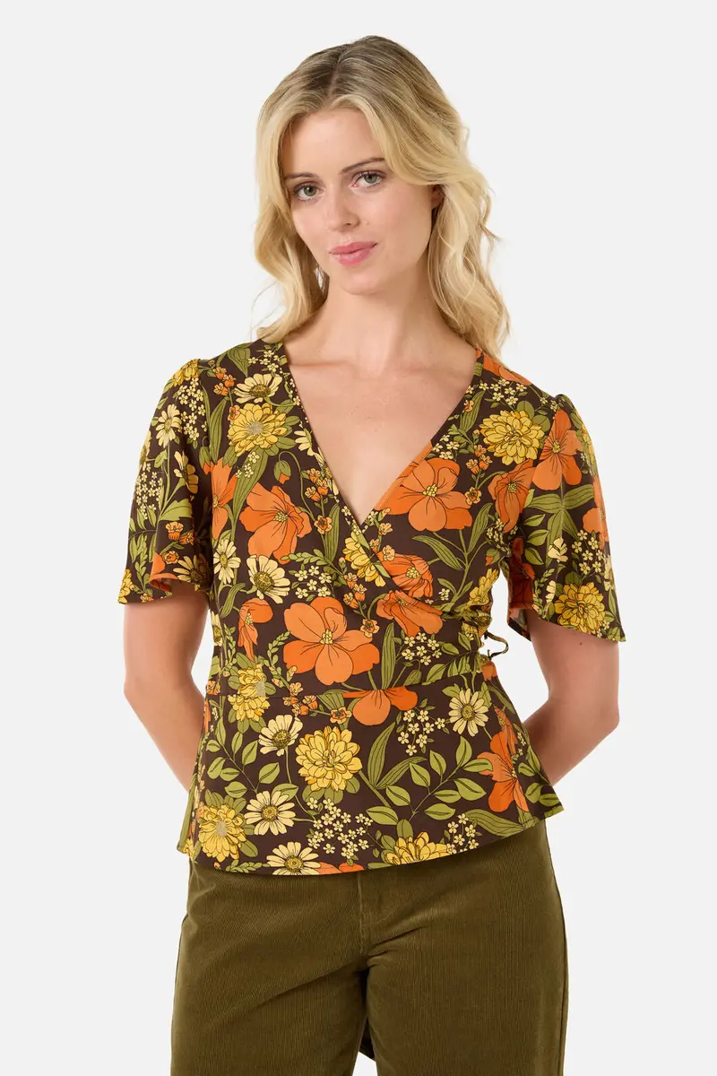 Gloria 70'S Floral Top 1