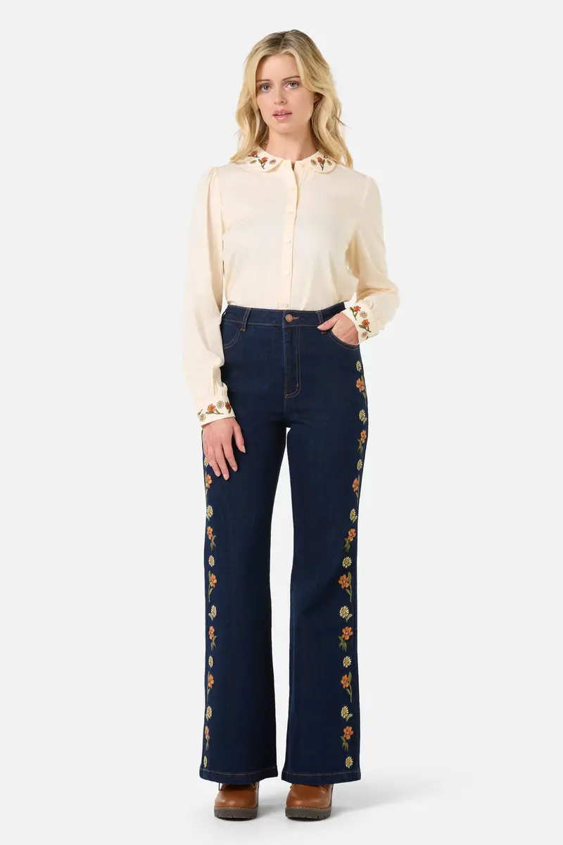 Gloria Embroidered Jean 1