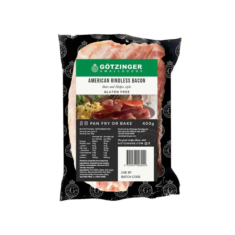 Gotzinger American Rindless Bacon 400G 1