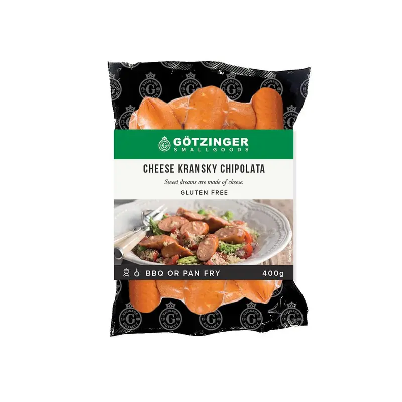 Gotzinger Cheese Kransky Chipolata 400G 1