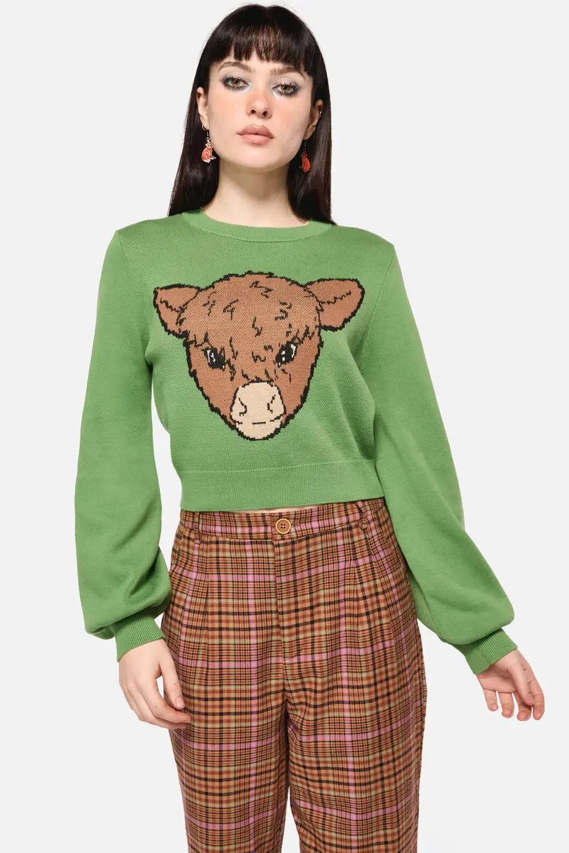 Grazing Cow Knit Jumper 1