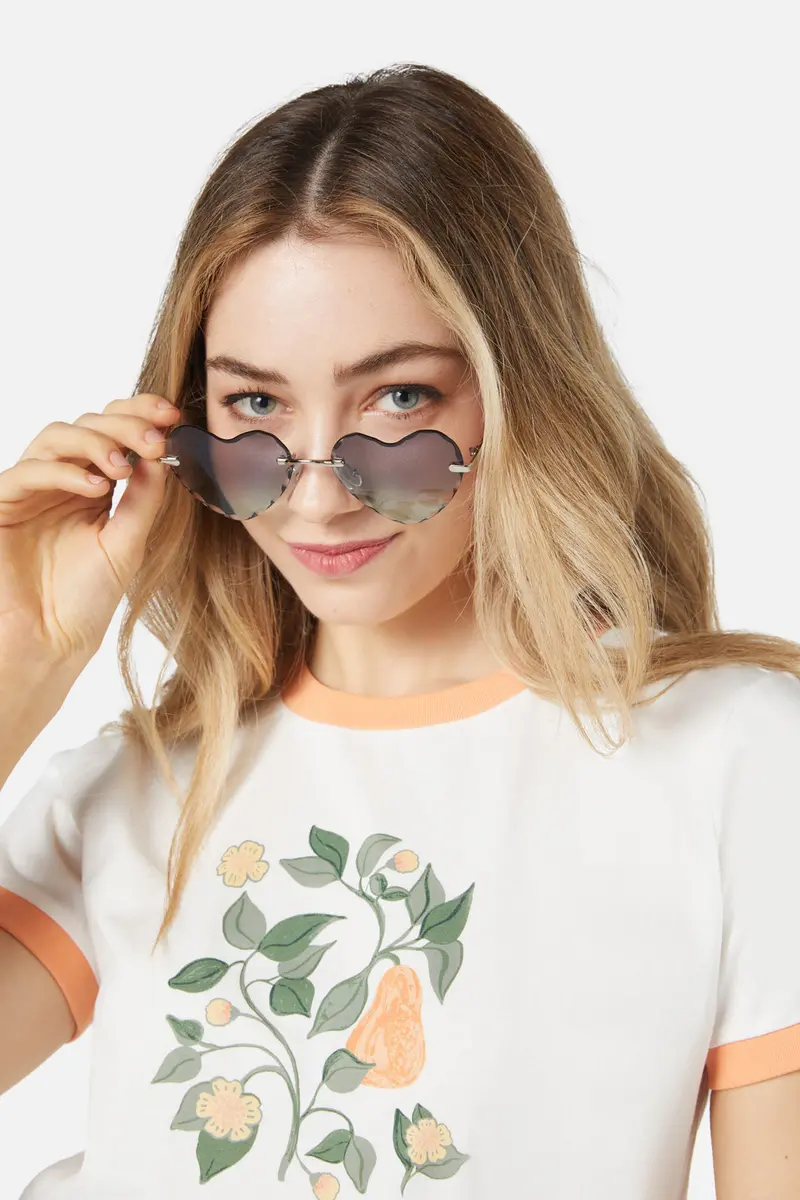 Green Fade Heart Sunglasses 1