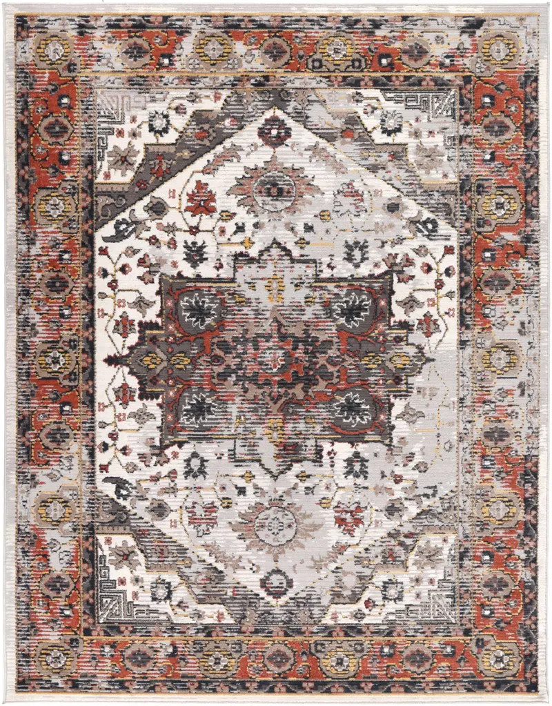 Havana Nazareno Transitional Grey & Beige Rug 1