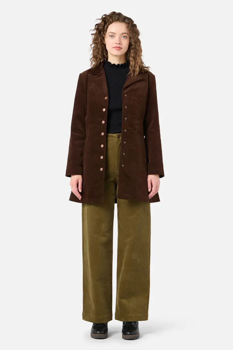 Hazel A-Line Long Cord Jacket 1