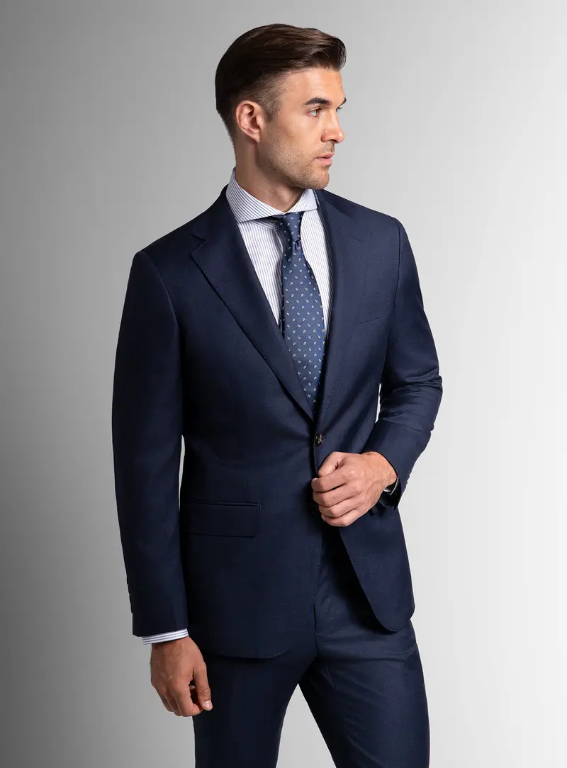 Hector Plaid Navy Blue Suit 1