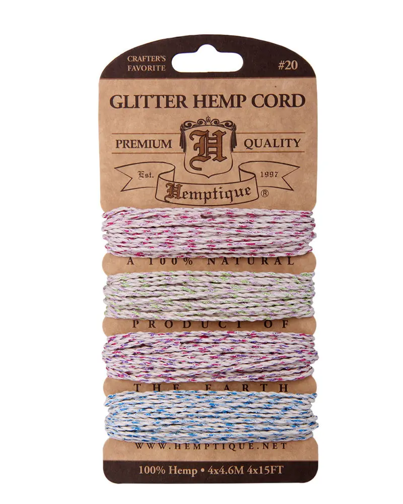 Hemptique Card Cord Set #20, Flower Power 1