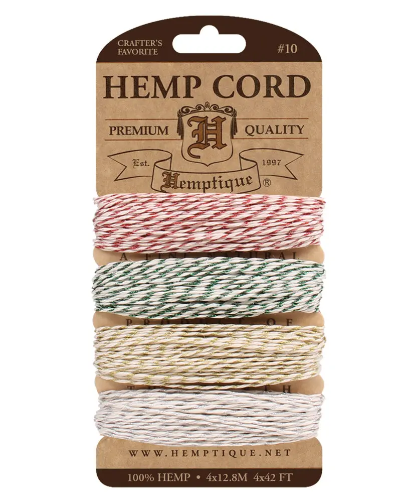 Hemptique Metallic Card Cord Set #10, Metallic Classic 1