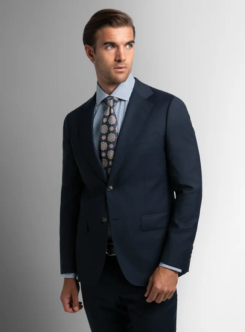 Heras Basketweave Navy Suit 1