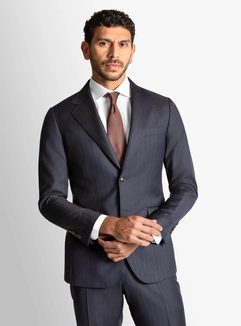 Heras Pinstripe Navy Suit 1
