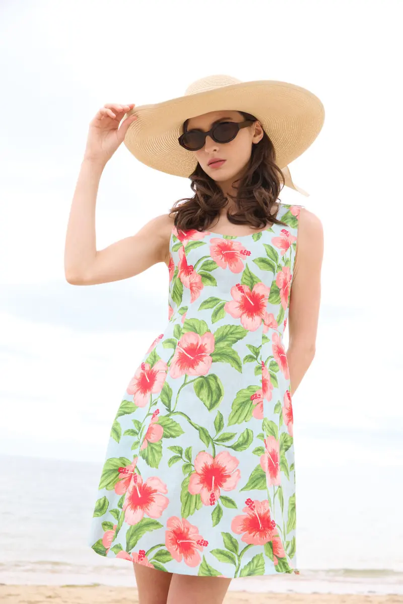 Hibiscus Summer Mini Dress 1