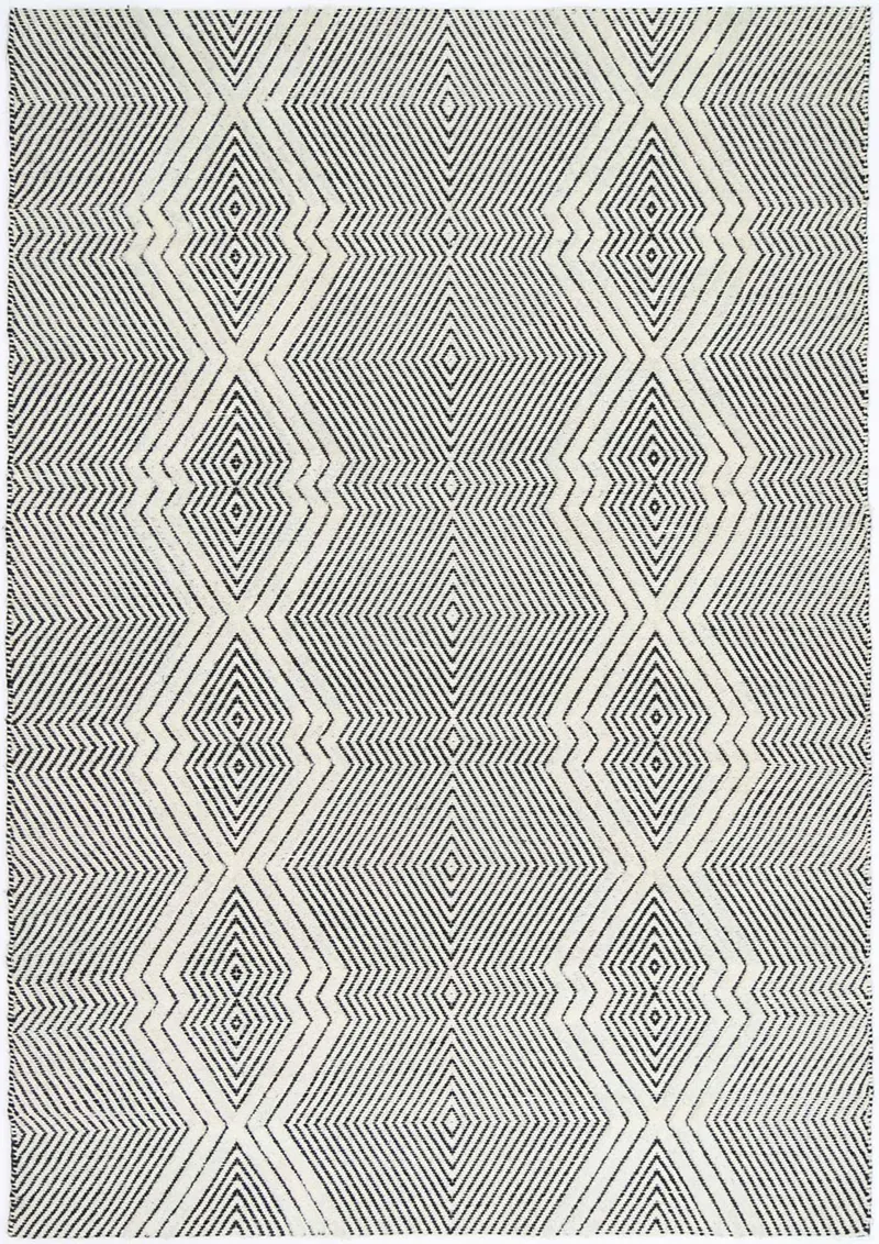 Himalaya Saw Tribal Ivory Wool  Rug 1