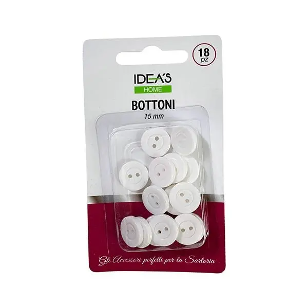 Idea's Home Button, 15Mm White-18Pk 1