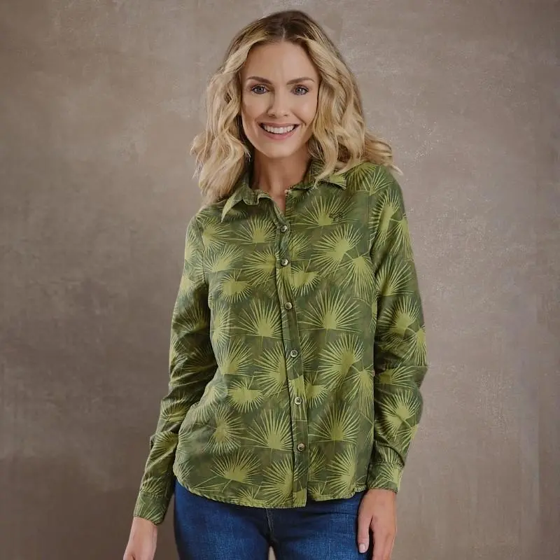 Illa Palm Shirt - Moss 1