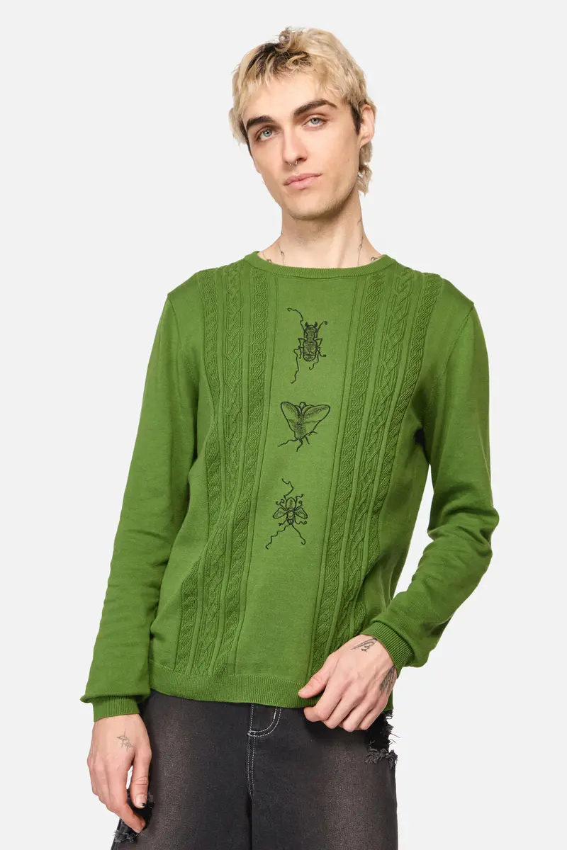 Insect Obsessed Cable Knit Jum 1