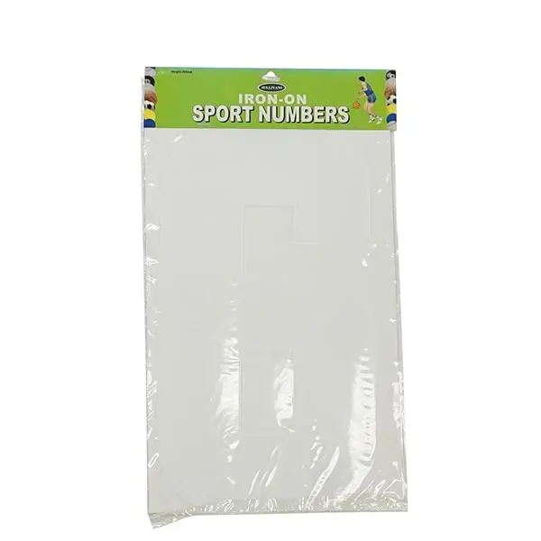 Iron On Number 6, White- 30Cm 1