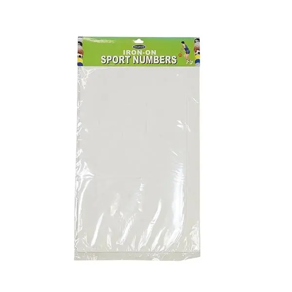Iron On Number 9, White- 30Cm 1