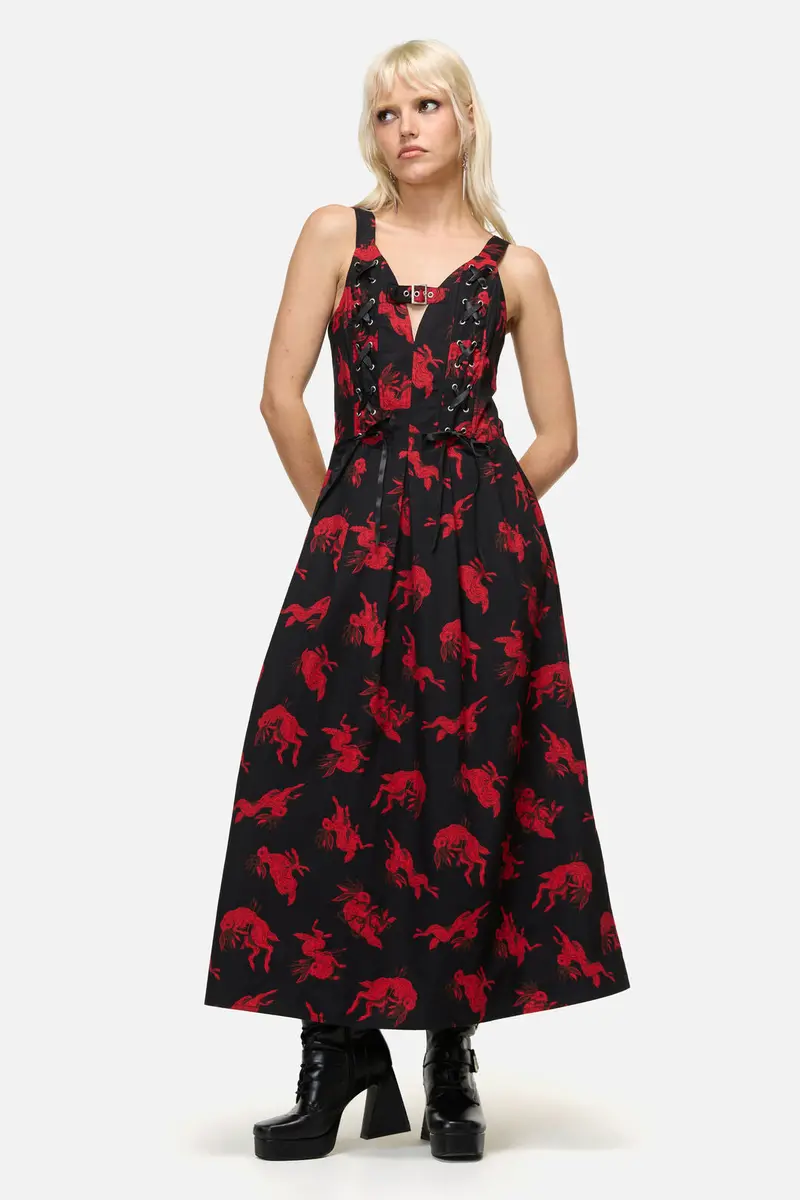 Jackalope Goth Midi Dress 1