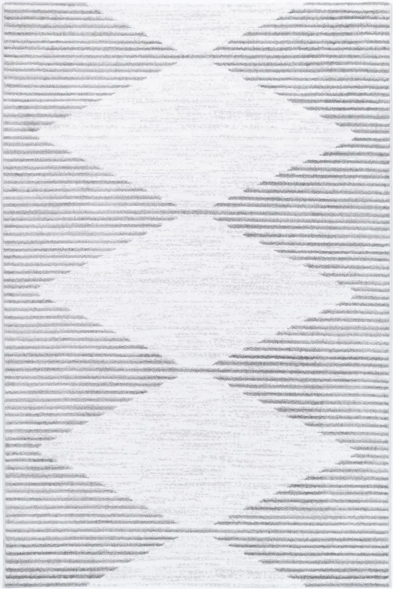 Kimberley Diamond Silver Contemporary Rug 1