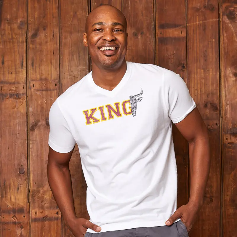 King Of The Bulls V-Neck Tee Pelican 1