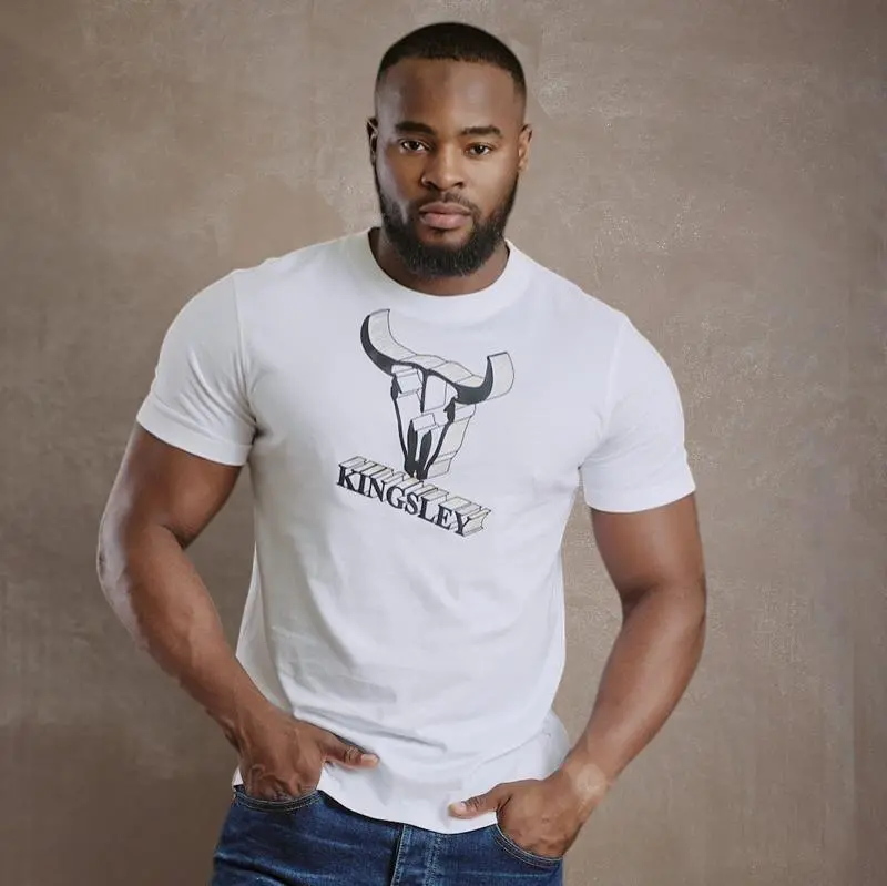 Kingsley 3D Bold Skull Crew Tee - Pelican 1