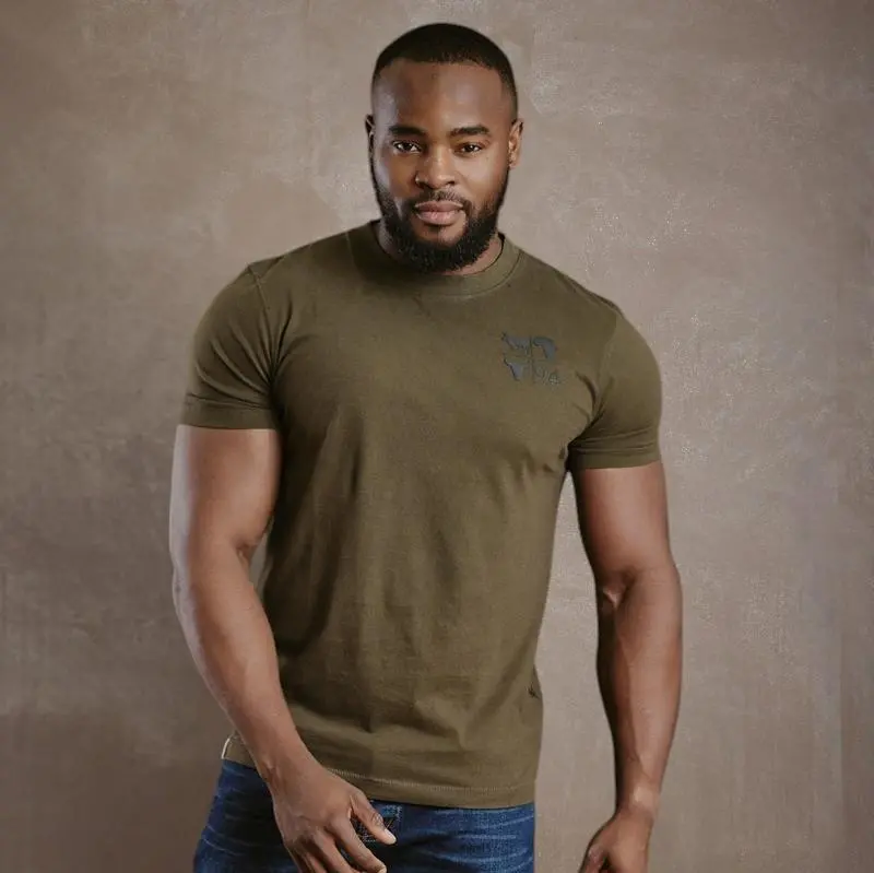 Kingsley 4 Way Africa Nguni Crew Tee - Fatigue 1